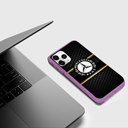 Чехол iPhone 11 Pro матовый Mercedes-Benz, цвет: 3D-фиолетовый — фото 2