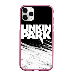 Чехол iPhone 11 Pro матовый LINKIN PARK 9, цвет: 3D-малиновый