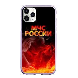 Чехол iPhone 11 Pro матовый МЧС России, цвет: 3D-светло-сиреневый