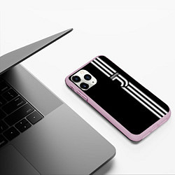 Чехол iPhone 11 Pro матовый JUVENTUS, цвет: 3D-розовый — фото 2