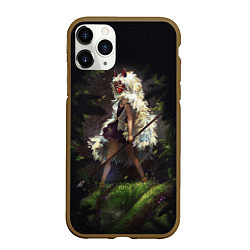Чехол iPhone 11 Pro матовый Принцесса Мононоке, цвет: 3D-коричневый