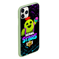 Чехол iPhone 11 Pro матовый BRAWL STARS SPIKE, цвет: 3D-салатовый — фото 2