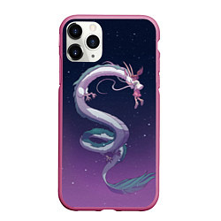 Чехол iPhone 11 Pro матовый Унесённые призраками, цвет: 3D-малиновый