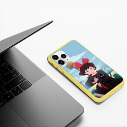 Чехол iPhone 11 Pro матовый Ведьмина служба доставки, цвет: 3D-желтый — фото 2
