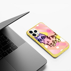 Чехол iPhone 11 Pro матовый 44 Котенка пнг пилу, цвет: 3D-желтый — фото 2