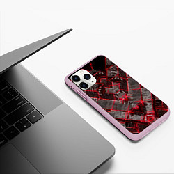 Чехол iPhone 11 Pro матовый Текстура, цвет: 3D-розовый — фото 2