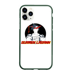 Чехол iPhone 11 Pro матовый Камина Гуррен Лаганн, цвет: 3D-темно-зеленый