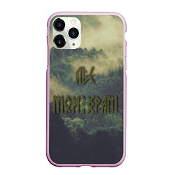 Чехол iPhone 11 Pro матовый Лес мой храм, цвет: 3D-розовый