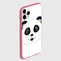 Чехол iPhone 11 Pro матовый Panda, цвет: 3D-малиновый — фото 2