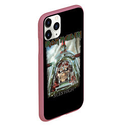 Чехол iPhone 11 Pro матовый Iron Maiden, цвет: 3D-малиновый — фото 2