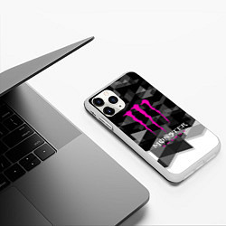 Чехол iPhone 11 Pro матовый MONSTER ENERGY Z, цвет: 3D-белый — фото 2