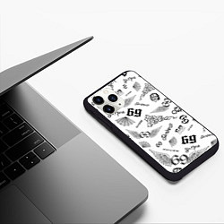Чехол iPhone 11 Pro матовый 6IX9INE, цвет: 3D-черный — фото 2