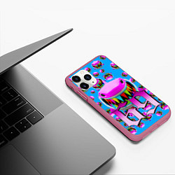 Чехол iPhone 11 Pro матовый 6IX9INE GOOBA, цвет: 3D-малиновый — фото 2