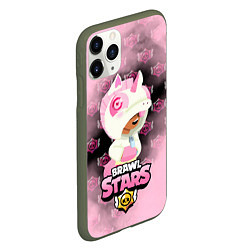 Чехол iPhone 11 Pro матовый Brawl stars Unicorn, цвет: 3D-темно-зеленый — фото 2