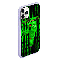 Чехол iPhone 11 Pro матовый Minecraft, цвет: 3D-светло-сиреневый — фото 2