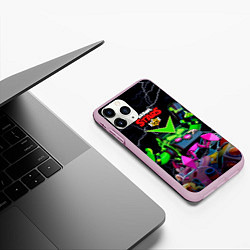 Чехол iPhone 11 Pro матовый Brawl Stars Virus 8-Bit, цвет: 3D-розовый — фото 2