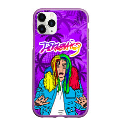 Чехол iPhone 11 Pro матовый Такеши 6ix9ine, цвет: 3D-фиолетовый