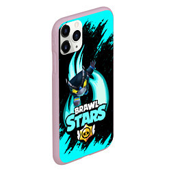 Чехол iPhone 11 Pro матовый Brawl stars mecha crow, цвет: 3D-розовый — фото 2