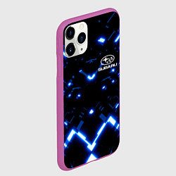 Чехол iPhone 11 Pro матовый SUBARU, цвет: 3D-фиолетовый — фото 2