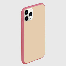 Чехол iPhone 11 Pro матовый Бежевая Маска, цвет: 3D-малиновый — фото 2