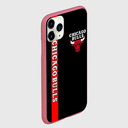 Чехол iPhone 11 Pro матовый CHICAGO BULLS, цвет: 3D-малиновый — фото 2