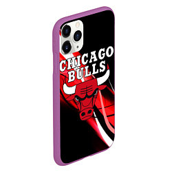 Чехол iPhone 11 Pro матовый CHICAGO BULLS, цвет: 3D-фиолетовый — фото 2