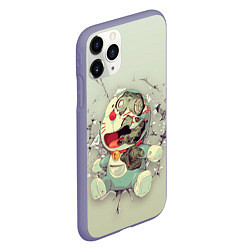 Чехол iPhone 11 Pro матовый Doraeman, цвет: 3D-серый — фото 2