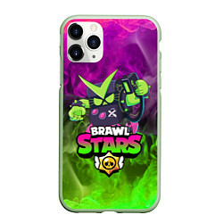 Чехол iPhone 11 Pro матовый BRAWL STARS VIRUS 8-BIT, цвет: 3D-салатовый