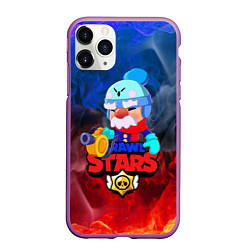 Чехол iPhone 11 Pro матовый BRAWL STARS GALE, цвет: 3D-фиолетовый