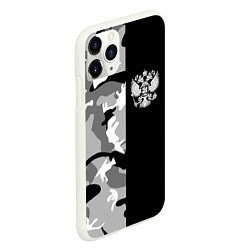 Чехол iPhone 11 Pro матовый Россия камуфляж, цвет: 3D-белый — фото 2