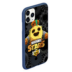 Чехол iPhone 11 Pro матовый Brawl Stars Robot Spike, цвет: 3D-тёмно-синий — фото 2