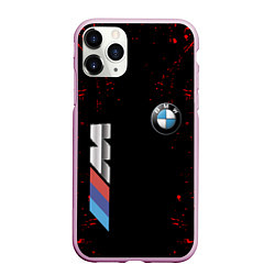 Чехол iPhone 11 Pro матовый BMW, цвет: 3D-розовый