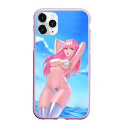 Чехол iPhone 11 Pro матовый DARLING IN THE FRANXX, цвет: 3D-розовый