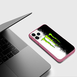 Чехол iPhone 11 Pro матовый MONSTER ENERGY, цвет: 3D-малиновый — фото 2