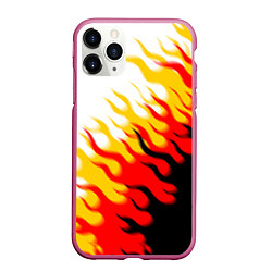 Чехол iPhone 11 Pro матовый ОГОНЬ, цвет: 3D-малиновый