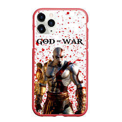 Чехол iPhone 11 Pro матовый GOD OF WAR, цвет: 3D-красный