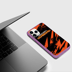 Чехол iPhone 11 Pro матовый Minecraft: Dungeons, цвет: 3D-фиолетовый — фото 2