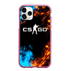 Чехол iPhone 11 Pro матовый CS GO, цвет: 3D-малиновый