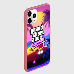 Чехол iPhone 11 Pro матовый GTA 2020, цвет: 3D-малиновый — фото 2