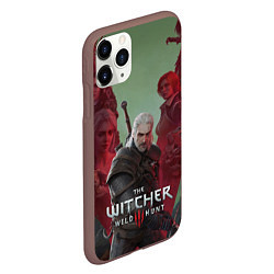 Чехол iPhone 11 Pro матовый The Witcher 5-летие, цвет: 3D-коричневый — фото 2