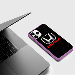 Чехол iPhone 11 Pro матовый HONDA, цвет: 3D-фиолетовый — фото 2