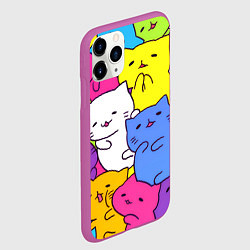 Чехол iPhone 11 Pro матовый МИЛЫЕ КОТЯТКИ, цвет: 3D-фиолетовый — фото 2