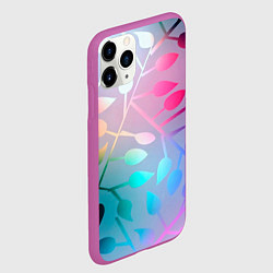 Чехол iPhone 11 Pro матовый Листья, цвет: 3D-фиолетовый — фото 2