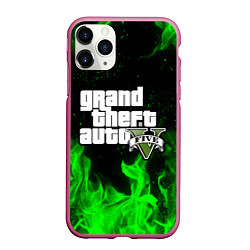 Чехол iPhone 11 Pro матовый GTA 5, цвет: 3D-малиновый