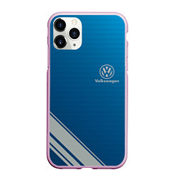 Чехол iPhone 11 Pro матовый VOLKSWAGEN, цвет: 3D-розовый