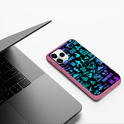 Чехол iPhone 11 Pro матовый FORTNITE, цвет: 3D-малиновый — фото 2