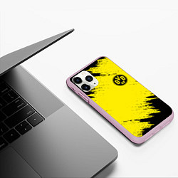 Чехол iPhone 11 Pro матовый BORUSSIA, цвет: 3D-розовый — фото 2