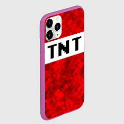Чехол iPhone 11 Pro матовый Minecraft, цвет: 3D-фиолетовый — фото 2