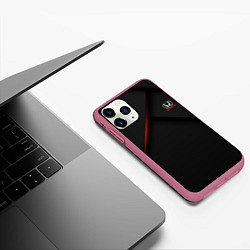 Чехол iPhone 11 Pro матовый HONDA Z, цвет: 3D-малиновый — фото 2