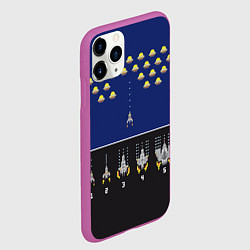 Чехол iPhone 11 Pro матовый Spaceship, цвет: 3D-фиолетовый — фото 2